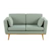 2-Sitzer-Vintage-Sofa, grau-grün